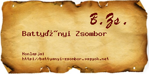 Battyányi Zsombor névjegykártya
