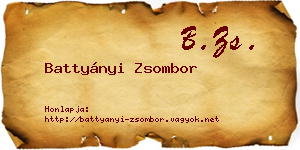 Battyányi Zsombor névjegykártya